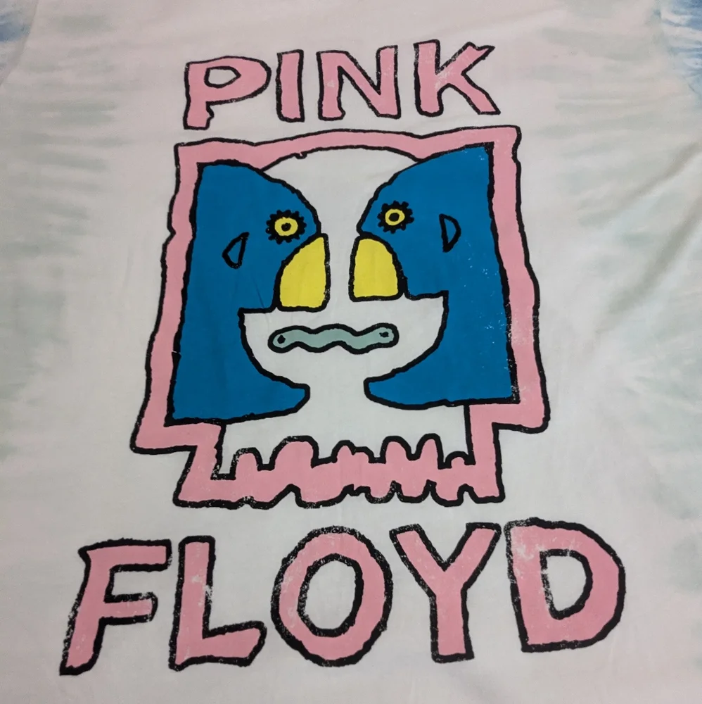 PINK Floyd Hybrid Tie Dyed Sleeves Tee Shirt Top XL